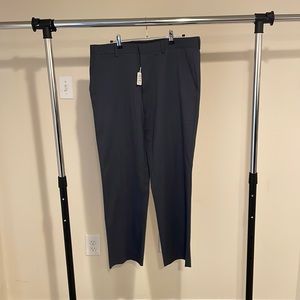 J. Ferrar Slim Fit Patterned Dress Pant 34/30 Blue/Gray